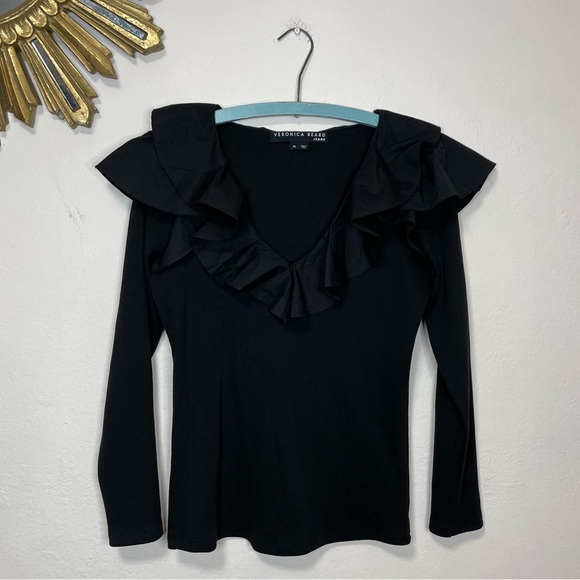 Veronica Beard Strata Ruffled Top - Picture 8 of 14
